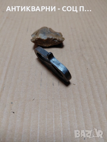 Комплект Стар Ръчно Кован Чакмак С Кремъчен Камък. НОМЕР 1441., снимка 3 - Антикварни и старинни предмети - 54175911