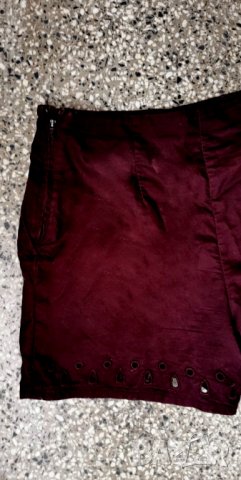 къси панталони в бордо, снимка 3 - Панталони - 34551764