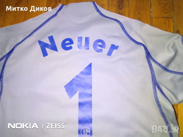 Шалке тениска Адидас 2009г №1 Нойер -7-8год -128см бадж бундестлига, снимка 7 - Футбол - 31225169