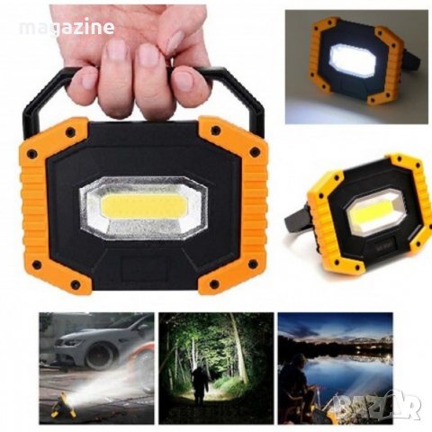 Мощна АКУМУЛАТОРНА LED ЛАМПА - 20W, снимка 3 - Къмпинг осветление - 31766347