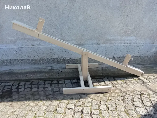 Детска дървена люлка везна за двор градина детска площадка дървена детска балансираща люлка see saw , снимка 3 - Други - 49497228