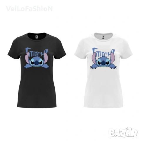 Нова сладка дамска тениска с героя Стич (STITCH), в два цвята