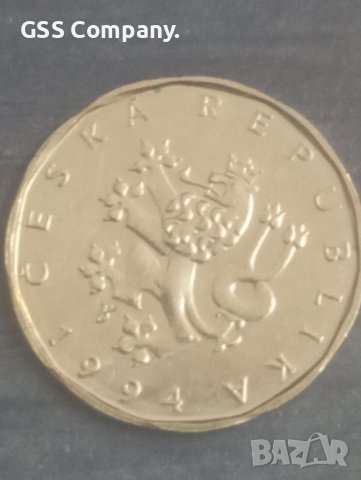 2 крони (1994)Чехия ,марка ,,корона,,, снимка 2 - Нумизматика и бонистика - 38124657