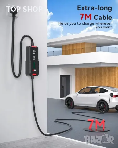 MCEVKELN EV зарядно тип 2, 3kW 7M| 1-фаза| 13A Режим 3, 6A-13A, снимка 3 - Аксесоари и консумативи - 49551794