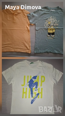 Тениски Zara и Benetton 140cm.