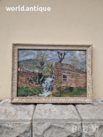 Стара прекрасна антикварна картина български автор 