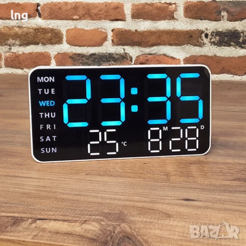 Електронен часовник – Мултифункционален дигитален, снимка 7 - Стенни часовници - 50973220