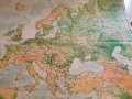 Стара учебна карта на Европа полезни изкопаеми , снимка 11