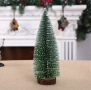 Миниатюрна декоративна изкуствена елха с поставка от дървено пънче, 15 см и 30 см височина, снимка 3