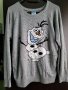 Сива блуза на Disney с Олаф, снимка 1 - Блузи с дълъг ръкав и пуловери - 39052715