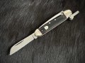 Висококачествен джобен сгъваем морски нож Black Micarta Marlin Spike. RR2386