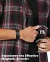 Jeracol Magnetic Bracelet за мъже – магнитна гривна от титанова стомана, 3 реда магнити, сгъваем, снимка 6