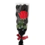 6374 Ароматизирана червена роза в целофан, снимка 4