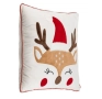 Възглавница за коледна декорация, бяла, еленче, 35x35см, снимка 3