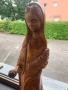 	Антикварна фигура Дева Мария, дърво, снимка 2