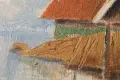 Стара картина моркси пейзаж-масло върху платно, снимка 12