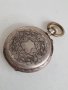 Антикварен механичен джобен сребърен часовник Swiss Galonne 800 silver , снимка 2