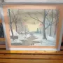 Живопис картина зимен пейзаж , снимка 1