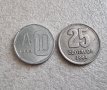 Монети. Аржентина. 10 астрала и 25 сентавос . 1989 и 1994 год 