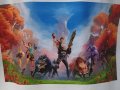 Нова детска тениска в бял цвят с дигитален печат Fortnite, снимка 3