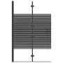 vidaXL Сгъваем душ параван, ESG стъкло, 80x140 см, черен, снимка 3
