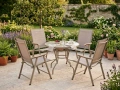 Градински комплект  Маса и 4 стола сгъваеми Бежов, снимка 2