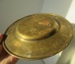 Разни: Поднос от месинг и Стара чиния поднос метал Мед или месинг с орнаменти, снимка 6