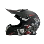 Мотокрос каска - Matt Black/Grey Red, снимка 3