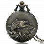 Уникален бронзов  скулптурен джобен часовник, Кварцови ретро , снимка 3