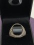 Красив сребърен пръстен маркиран Черен ахат #63В, снимка 5