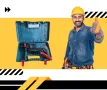 Перфоратор - 1100W с 2 патронника и SDS Plus дръжка - Комплект с куфар - kraftroyal, снимка 5