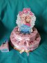 Картонена торта Frozen розова, снимка 3