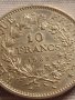 Сребърна монета 10 франка 1968г. Франция Трета република Херкулес за КОЛЕКЦИЯ 33071, снимка 2