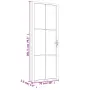 vidaXL Интериорна врата 76x201,5 см бяла ESG стъкло и алуминий, снимка 7