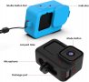 Калъф за GoPro Hero 9/10/11/12 Black, Капаче, Силикон, Черен/Син, снимка 2
