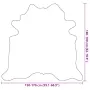 vidaXL Килим от волска кожа, кафяво и бяло, 150x170 см, снимка 9
