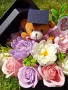 Тематични букети със сапунени цветя и плюшено мече за абитуриенти /абсолвенти, снимка 4