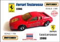 Ferrari Testarossa Matchbox 1986 Made in Thailand , снимка 1