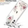  Калъф за iPhone 11 6.1", тънък, мек силикон с дизайн на розови цветя, снимка 3