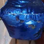 пуф табуретка 45х45 с пайети , снимка 1