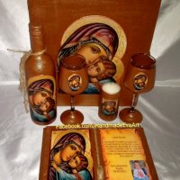 Подарък за Кръстници- Състарена Книга икона /снимка/ + поздрав, снимка 16 - Подаръци за кръщене - 39455451