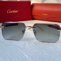Cartier мъжки слънчеви очила с дървени дръжки, снимка 3 - Слънчеви и диоптрични очила - 42813122