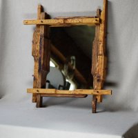 Дървена рамка с огледало, снимка 13 - Огледала - 36689967