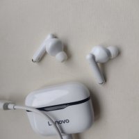 Безжични слушалки Lenovo LivePods LP1s, Bluetooth 5.0, Бели, USB-C, снимка 1 - Слушалки, hands-free - 38187023