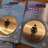 Табелка за тоалетна мъже жени - инокс   Указателна табела WC  пушенето забранено