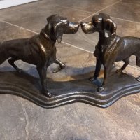 Метална статуетка ловни кучета  пойнтери, снимка 12 - Декорация за дома - 38582334
