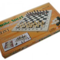 Класически Шах в луксозна кутия с табла, снимка 1 - Игри и пъзели - 31832916