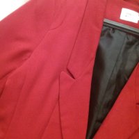 Удължено сако в тъмночервен цвят, снимка 3 - Сака - 44429609