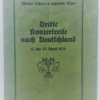 Програма на Виенския акапела хор в Германия 1926, снимка 1 - Други - 32205290