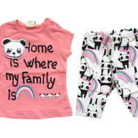 Бебе комплект с панди и дъги 🌈, снимка 3 - Комплекти за бебе - 36380971